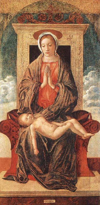 BELLINI, Giovanni Madonna Enthroned Adoring the Sleeping Child jhkj china oil painting image